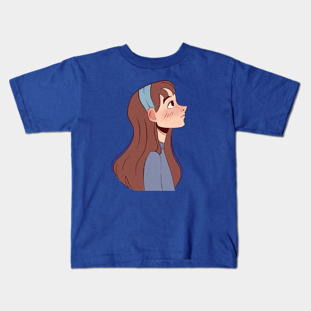 Dreamy girl Kids T-Shirt by dariko art